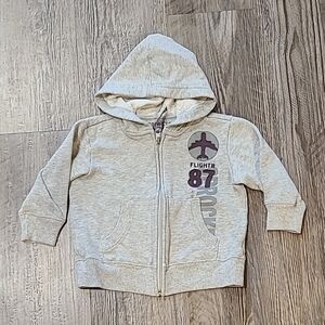 Airplane Hooded Front Zip Sweatshirt Size 2T  by Sprocket